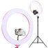 Embellir Ring Light 19" LED 5800LM Dimmable Diva With Stand Make Up Studio Video Pink-Audio & Video > Photography-PEROZ Accessories