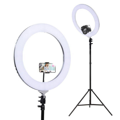 Embellir Ring Light 19&quot; LED 6500K 5800LM Dimmable Diva With Stand Silver-Audio &amp; Video &gt; Photography-PEROZ Accessories