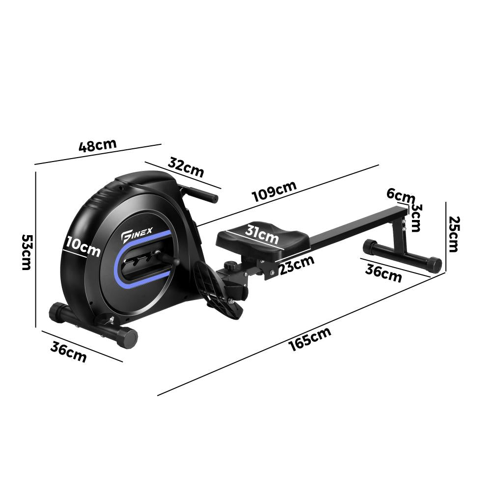 Finex Rowing Machine Elastic Rope Resistance Rower Adjustable Home Gym Fitness-Rowing Machine-PEROZ Accessories