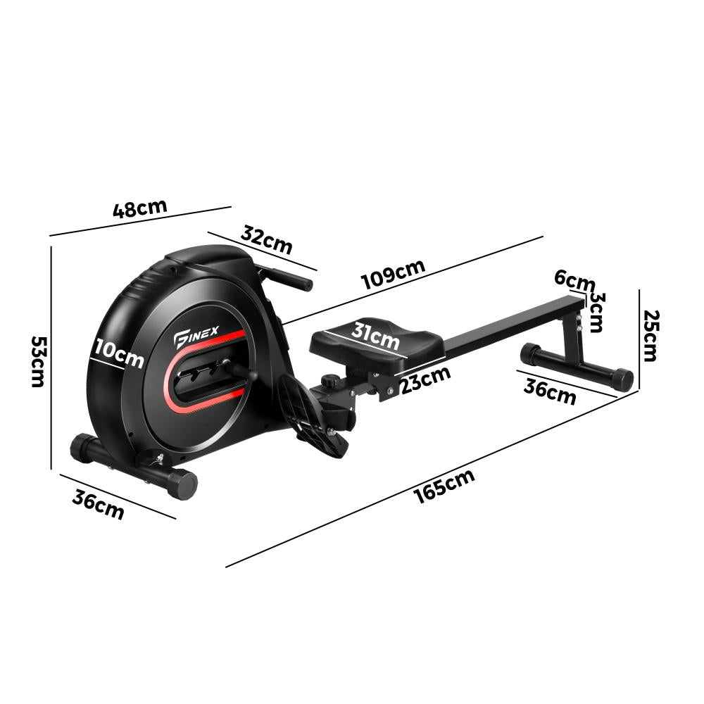 Finex Rowing Machine Rower Elastic Rope Resistance Exercise Home Gym Cardio-Rowing Machine-PEROZ Accessories