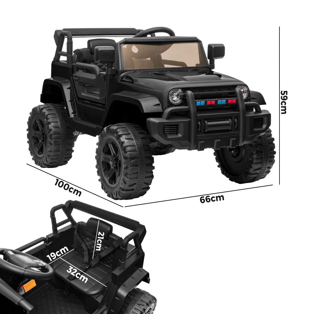 Mazam Ride On Car 12V Electric Jeep Remote Vehicle Kids Toy Cars Gift LED light-Ride On Car-PEROZ Accessories