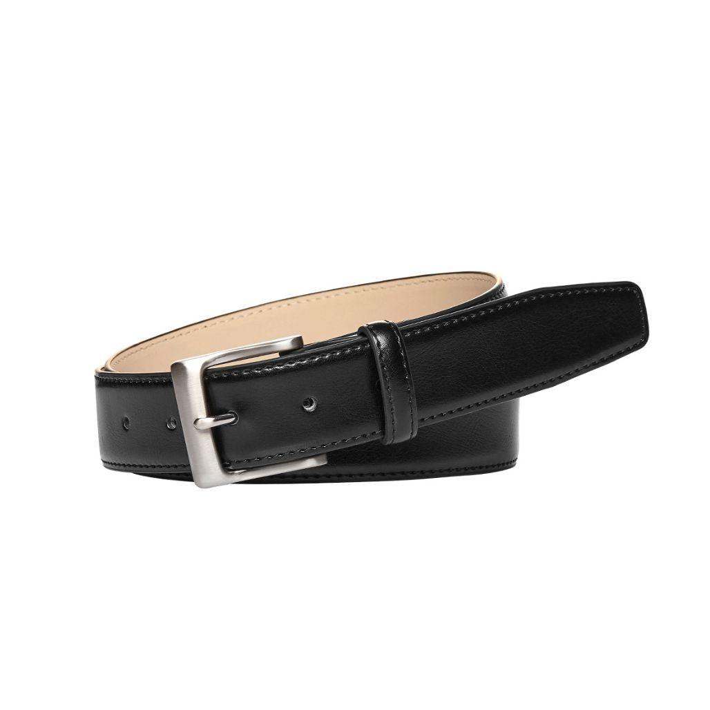 ROGUE DELUXE Black. Classic Leather Belt. 35mm width. Larger sizes.-Classic Belts-PEROZ Accessories