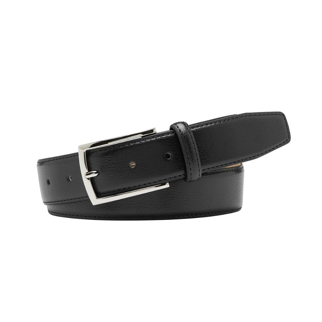 ROMERO Black. Men’s Classic Leather Belt. 35mm width.-Classic Belts-PEROZ Accessories