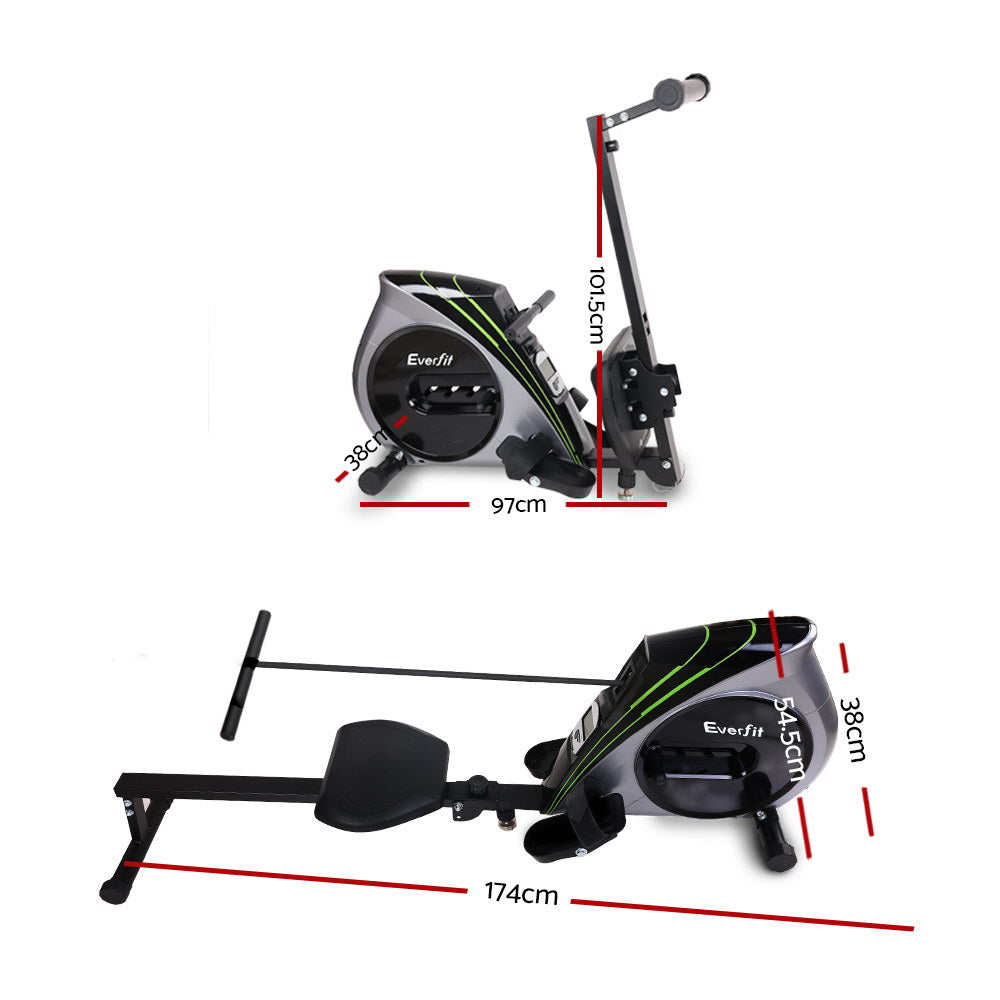 Everfit Rowing Exercise Machine Rower Resistance Home Gym-Sports &amp; Fitness &gt; Fitness Accessories-PEROZ Accessories