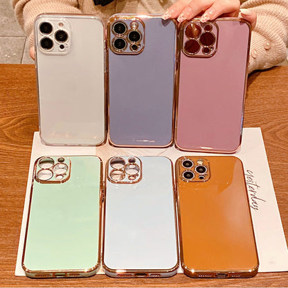 Anymob iPhone Case Gray Electroplated Lens Protection Soft Silicon Back Cover-Mobile Phone Cases-PEROZ Accessories