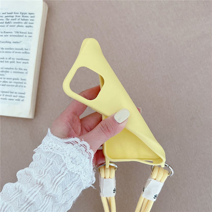 Anymob iPhone Case Light Green Crossbody Necklace Lanyard Strap Rope Cord Soft Silicone Cover-Mobile Phone Cases-PEROZ Accessories