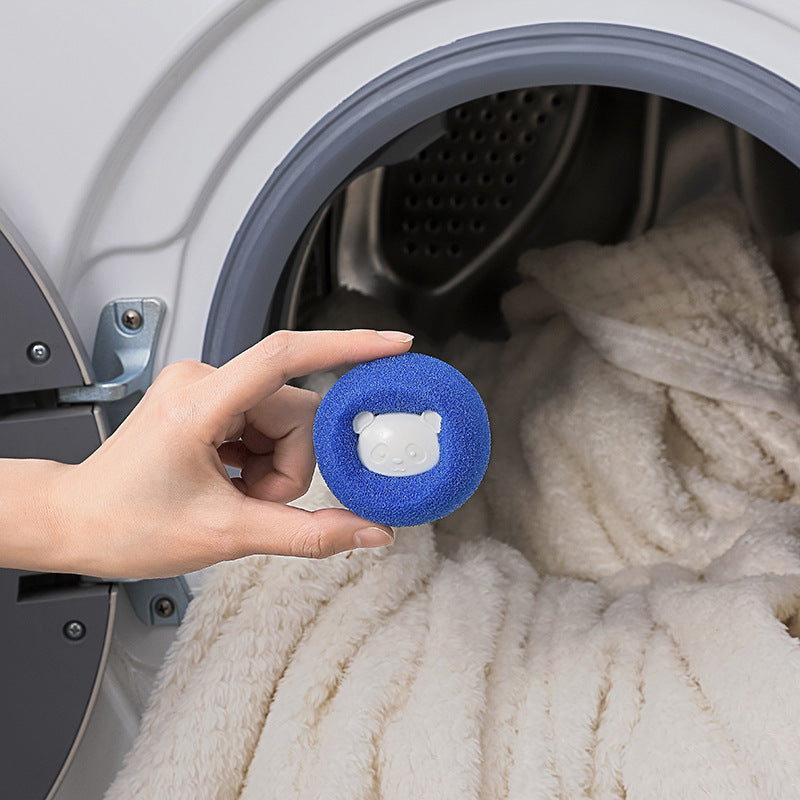 Anyhouz Magic Laundry Ball Orange Panda Sponge Reusable Pet Hair Lint Fiber Catcher Remover Tool For Washing Machine-Bathroom and Toilet Accessories-PEROZ Accessories
