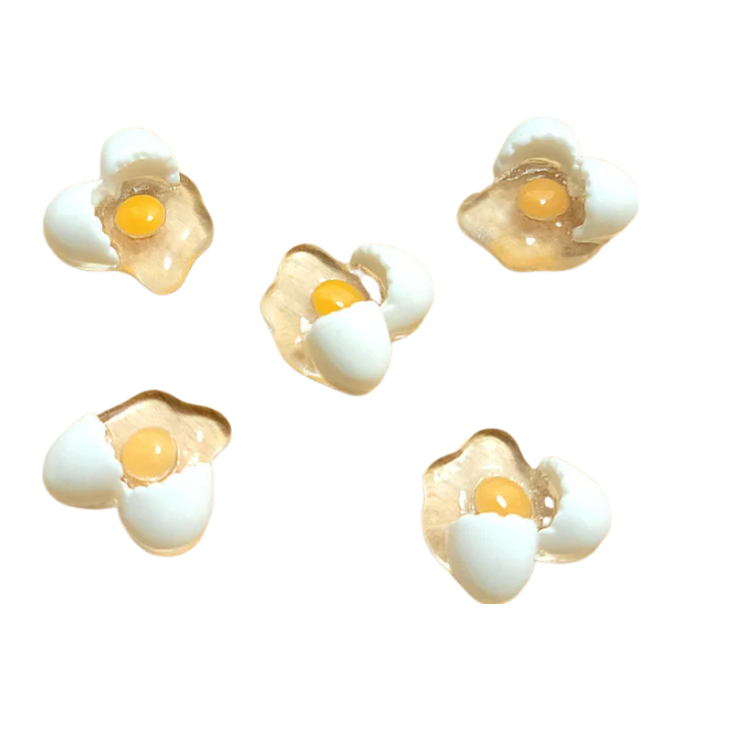 Anykidz Jibbitz Broken Eggshell 2pcs Shoe Charm Accessories Jeans Clogs Pendants Designer Ornament for Crocs-Shoe Accessories-PEROZ Accessories