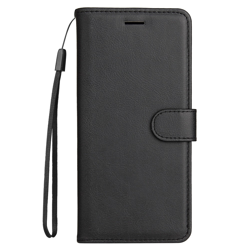 Anymob Samsung Case Red Luxury Solid Color Wallet Leather Flip Cover Phone Protection-Mobile Phone Cases-PEROZ Accessories