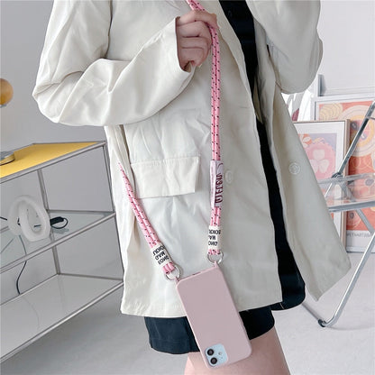 Anymob iPhone Case Light Green Crossbody Necklace Lanyard Strap Rope Cord Soft Silicone Cover-Mobile Phone Cases-PEROZ Accessories