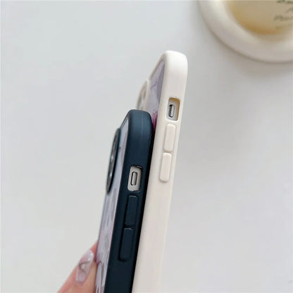 Anymob iPhone Case Shockproof Blue Cute Panda Phone Case Silicone Lens Protective Shockproof Cover-Mobile Phone Cases-PEROZ Accessories