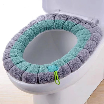 Anyhouz Toilet Seat Green Soft Warmer Washable Mat Cover Pad Cushion Seat Case Toilet Lid Cover Accessories-Toilet Seat Cover-PEROZ Accessories