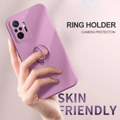 Anymob Xiaomi Redmi Case Purple Stand Ring Holder Strap Liquid Silicon Cover Phone Protection-Mobile Phone Cases-PEROZ Accessories