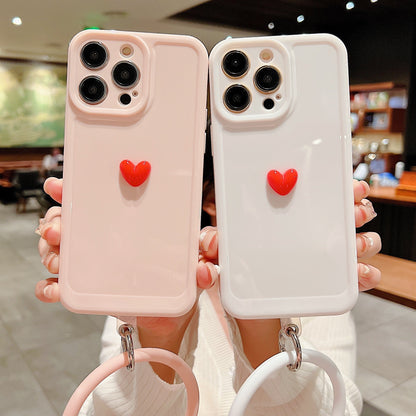 Anymob iPhone Black And Blue 3D Love Heart Bracelet Phone Case Shockproof Soft Silicone Cover-Mobile Phone Cases-PEROZ Accessories