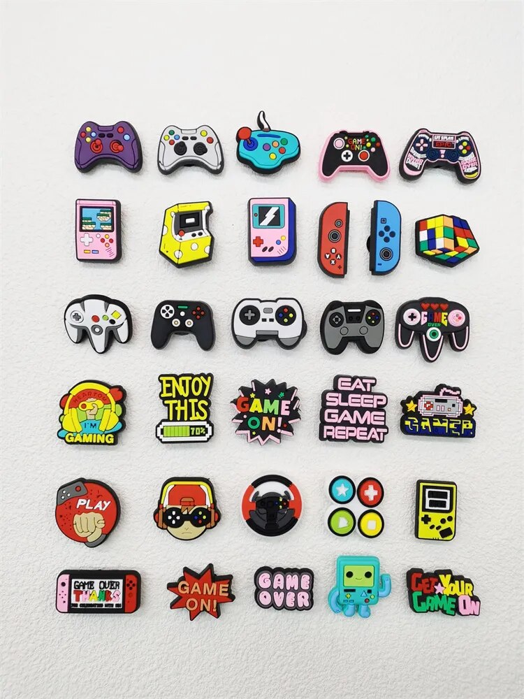 Anykidz 31Pcs Original Game Theme Shoe Charm Accessories Jeans Clogs Pendants Designer Ornament Jibbitz for Crocs-Shoe Accessories-PEROZ Accessories