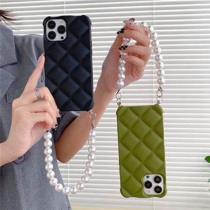 Anymob iPhone Case Gray Simple Geometry Pearl Bracelet Shockproof Soft Silicon Cover-Mobile Phone Cases-PEROZ Accessories
