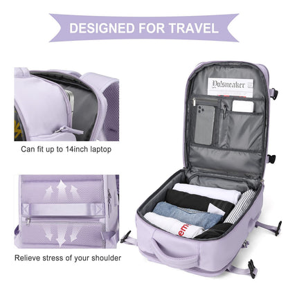 Anypack Backpack Light Blue Bag Large Capacity Multi-Function Suitcase USB Charging School Luggage Lightweight-Backpacks-PEROZ Accessories