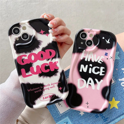 Anymob iPhone Case Shockproof Pink INS Graffiti Art Aesthetic Phone Case Lovely 3D Cream Soft Silicon Cover-Mobile Phone Cases-PEROZ Accessories