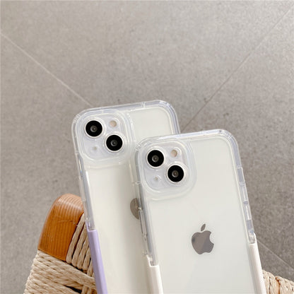 Anymob iPhone Case Purple Transparent Holder Stand Bracket Clear Shockproof Bumper Soft Phone Cover-Mobile Phone Cases-PEROZ Accessories