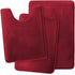 Anyhouz Bath Mat Wine Red Non-Slip Rug Set Bathroom Absorbent Washable Carpet Toilet Accessories-Bathroom Rugs-PEROZ Accessories