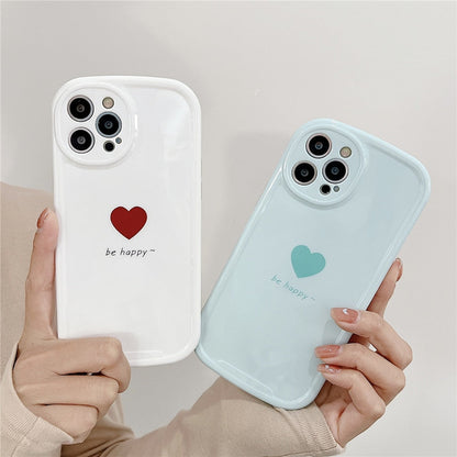 Anymob iPhone Case Pink Lovely Love Heart Soft Silicone Shockproof Bumper Camera Protection Cover-Mobile Phone Cases-PEROZ Accessories