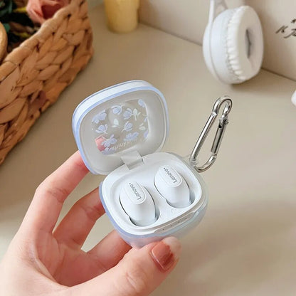 Anymob Earphone Case Colored Smiles For Lenovo XT62 TWS Soft TPU Transparent Headset Protective Cover with Hook-Earphone Case-PEROZ Accessories