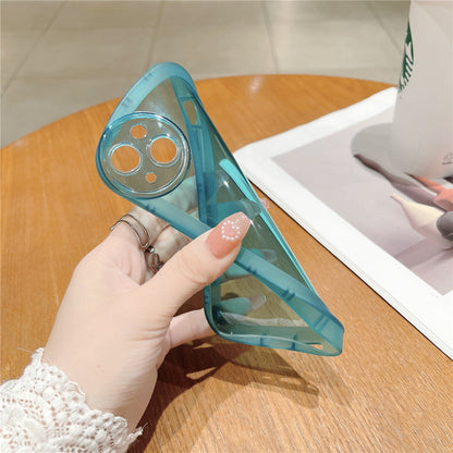 Anymob iPhone Case Blue Round Camera Protection Shockproof Bumper Cover iPhone 13 11 12 Pro Max X XS Max XR 7 8 Plus SE 2020 Compatible-Mobile Phone Cases-PEROZ Accessories
