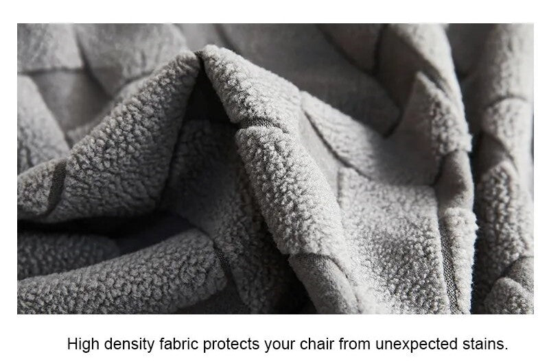Anyhouz Chair Cover Light Grey Floral Design with Anti-Dirt and Elastic Material for Dining Room Kitchen Wedding Hotel Banquet Restaurant-Chair Cover-PEROZ Accessories