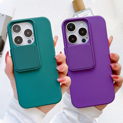 Anymob iPhone Orange Window Phone Case Slide Lens Protection Shockproof Cover-Mobile Phone Cases-PEROZ Accessories