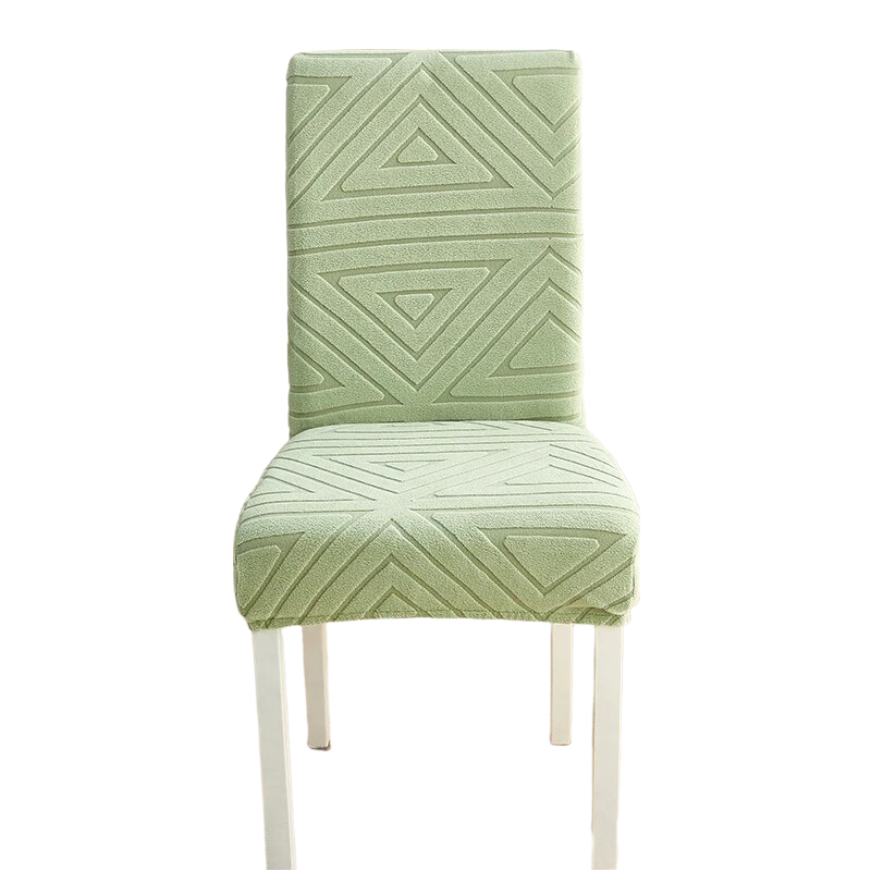 Anyhouz Chair Cover Light Green Triangular Design with Elastic Material for Dining Room Kitchen Wedding Hotel Banquet Restaurant-Chair Cover-PEROZ Accessories