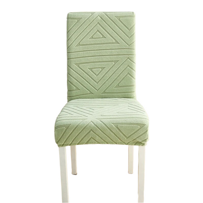 Anyhouz Chair Cover Light Green Triangular Design with Elastic Material for Dining Room Kitchen Wedding Hotel Banquet Restaurant-Chair Cover-PEROZ Accessories