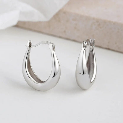 Anyco Fashion Earrings 925 Sterling Silver Statement French Simple Rock for Women Unique Charm Gothic Hip Hop Piercing Jewelry-Earrings-PEROZ Accessories