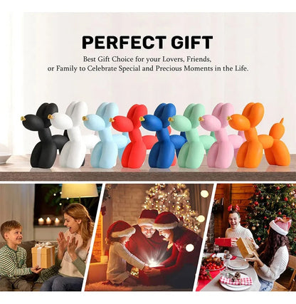 Anyhouz Home Figurine Nordic Balloon Dog Graffiti Resin for Living Room Desktop Decoration Accessories Gifts-Sculptures &amp; Statues-PEROZ Accessories