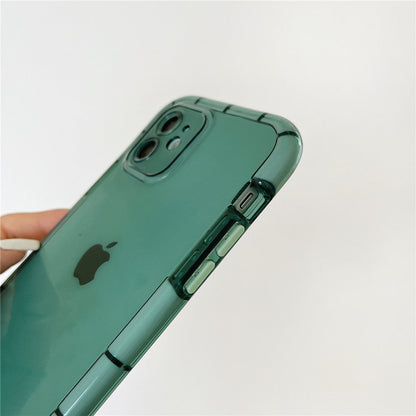 Anymob iPhone Case Brown Transparent Luminous Shockproof Soft Silicone Air Buffer Mobile Cover iPhone 11 12 13 Pro Max 13Pro X XR XS Compatible-Mobile Phone Cases-PEROZ Accessories
