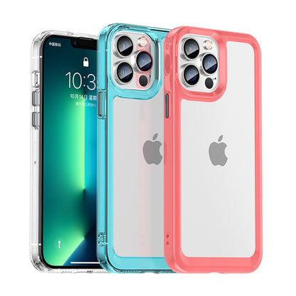 Anymob iPhone Case Red Transparent Bumper Shockproof Candy Color Soft Acrylic Back Cover-Mobile Phone Cases-PEROZ Accessories
