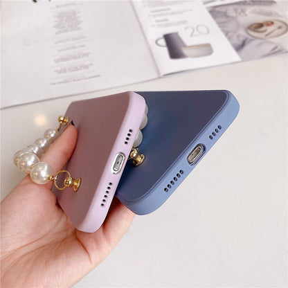 Anymob iPhone Violet Love Heart Pearl Bracelet Phone Case Mini Soft Silicone Back Cover-Mobile Phone Cases-PEROZ Accessories