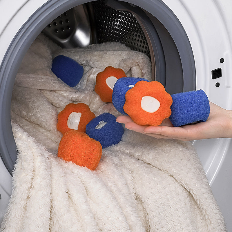 Anyhouz Magic Laundry Ball Orange Panda Sponge Reusable Pet Hair Lint Fiber Catcher Remover Tool For Washing Machine-Bathroom and Toilet Accessories-PEROZ Accessories