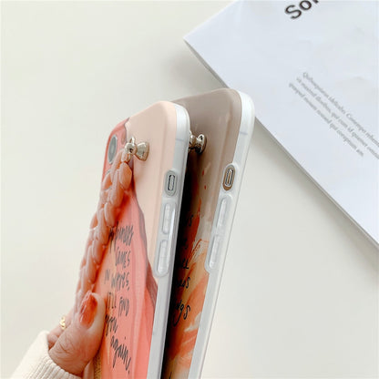 Anymob iPhone Green Leaf Art Painting Marble Bracelet Phone Case Shockproof Soft Silicone Cover-Mobile Phone Cases-PEROZ Accessories