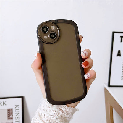 Anymob iPhone Case Blue Round Camera Protection Clear Soft Silicone Shockproof Bumper Cover-Mobile Phone Cases-PEROZ Accessories