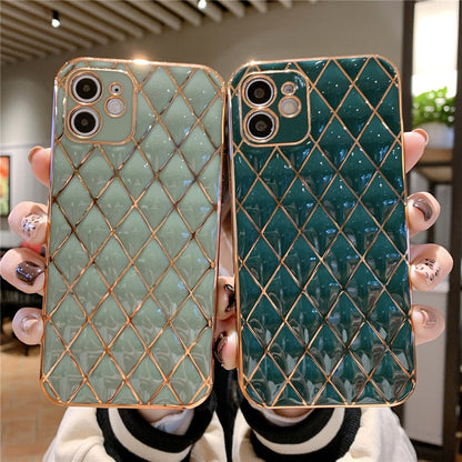 Anymob iPhone Green Electroplated Phone Case Soft Silicone Shockproof Back Cover-Mobile Phone Cases-PEROZ Accessories