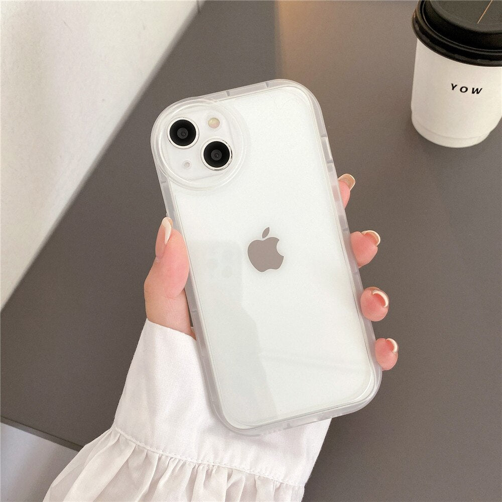 Anymob iPhone Case Black Candy Color Transparent Shockproof Soft Silicon Back Cover-Mobile Phone Cases-PEROZ Accessories