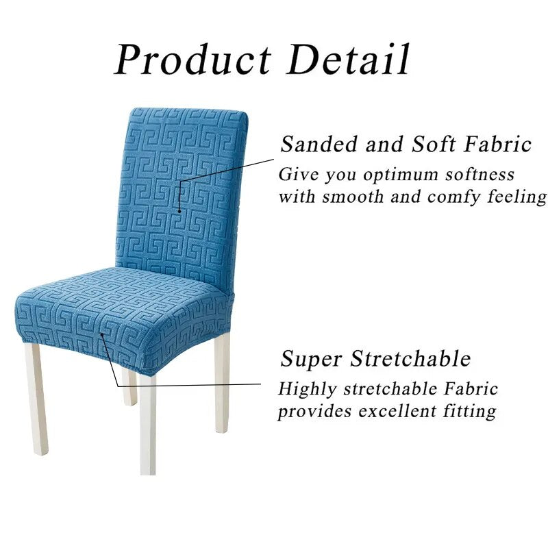 Anyhouz Chair Cover Orange Triangular Design with Elastic Material for Dining Room Kitchen Wedding Hotel Banquet Restaurant-Chair Cover-PEROZ Accessories