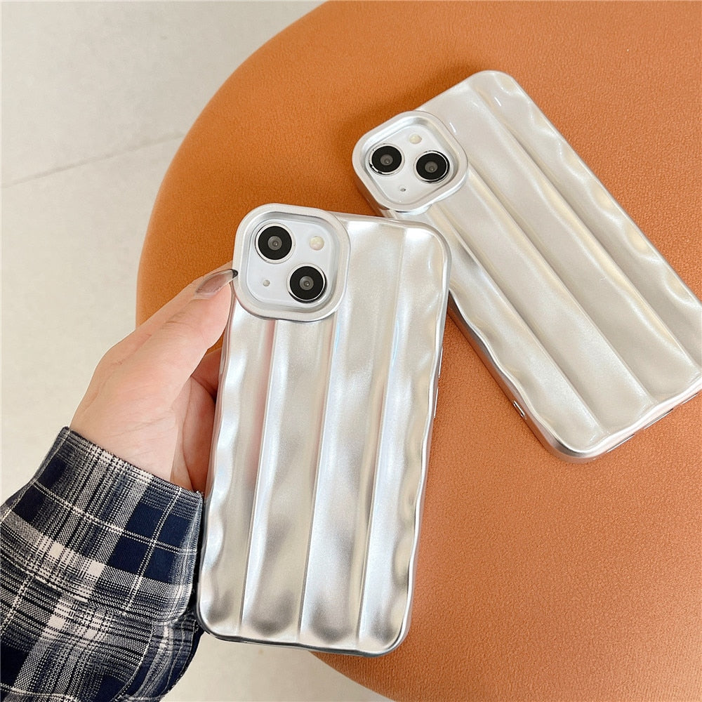 Anymob iPhone Case Gray Water Ripple Shockproof Soft Silicone Back Cover Bumper-Mobile Phone Cases-PEROZ Accessories