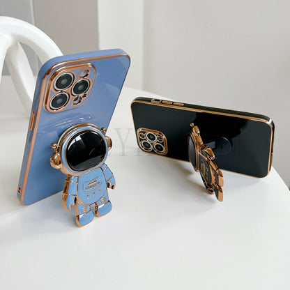Anymob iPhone Case Mint Green Luxury Astronaut Kickstand Soft Silicon Plating Bumper Back Cover-Mobile Phone Cases-PEROZ Accessories