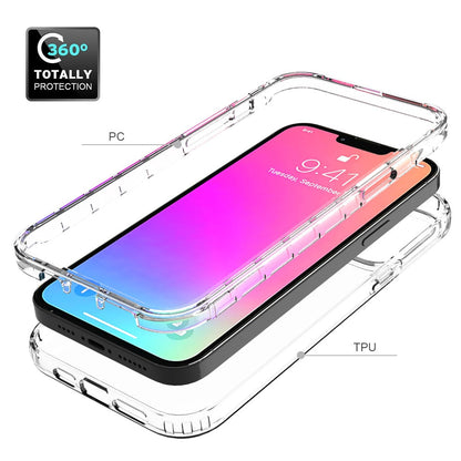 Anymob iPhone Clear Transparent Gradient Bumper Phone Case Silicone Shockproof Cover-Mobile Phone Cases-PEROZ Accessories