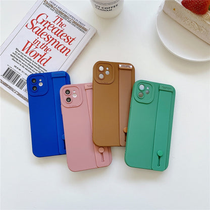 Anymob iPhone Case Blue Wristband Soft Silicone Wrist Matte Shockproof Phone Cover-Mobile Phone Cases-PEROZ Accessories