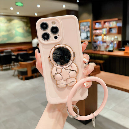 Anymob iPhone White Hand Ring Loop Soft Case Astronaut Folding Stand Holder Cover-Mobile Phone Cases-PEROZ Accessories