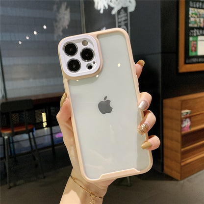 Anymob iPhone Case Black Transparent Candy Color Shockproof Bumper Cover-Mobile Phone Cases-PEROZ Accessories