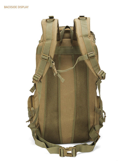 Anypack Backpack Khaki Camping Hiking Daypack Army Rucksack Outdoor Fishing Sport Hunting Climbing Waterproof Bag 50L-Backpacks-PEROZ Accessories