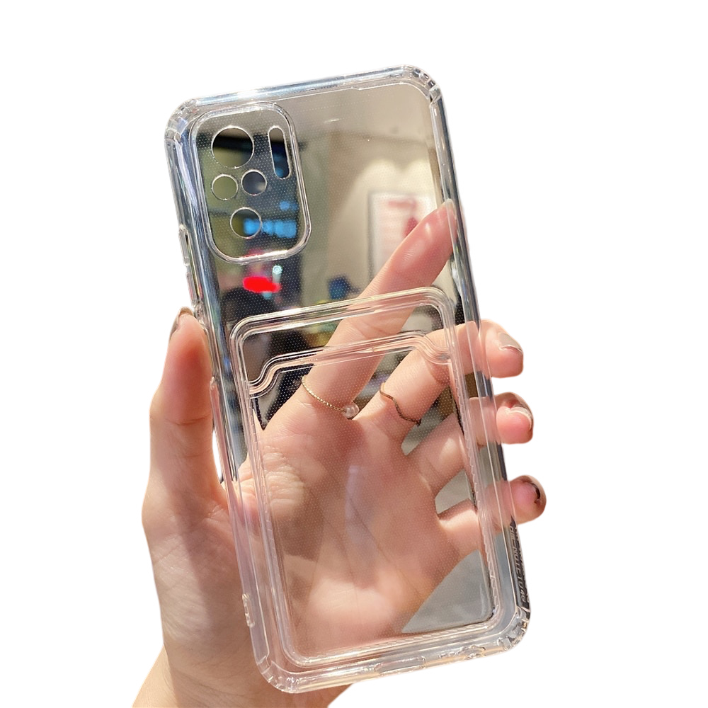 Anymob Xiaomi Redmi Case Transparent Card Slot Holder Phone Pocket Bag Cover Protection-Mobile Phone Cases-PEROZ Accessories